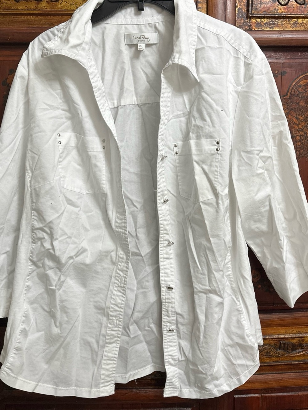 Coral Bay White Lightweight Button-Up Shirt Jacket
